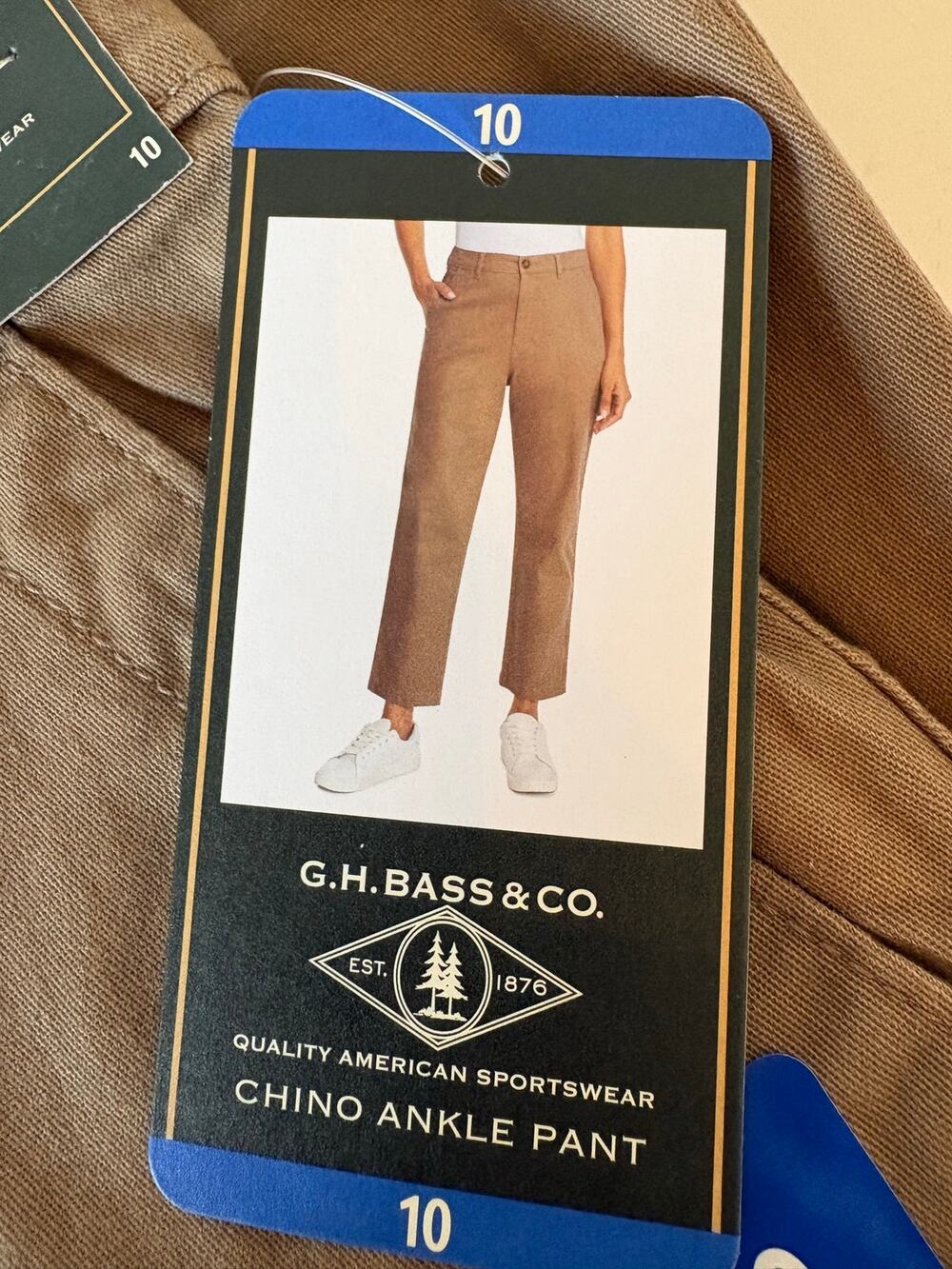 GH Bass Chino ankle pants NWT size 10 in brown